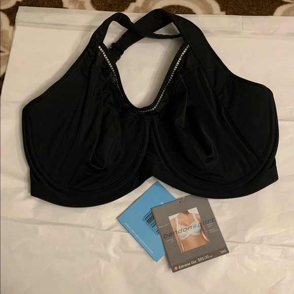 Benson Black Sports Bra NWT size 34G adjustable - Picture 5 of 15